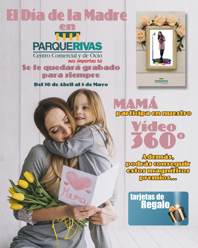 Cartel Actividades día de la madre en Centro Comercial Parque Rivas