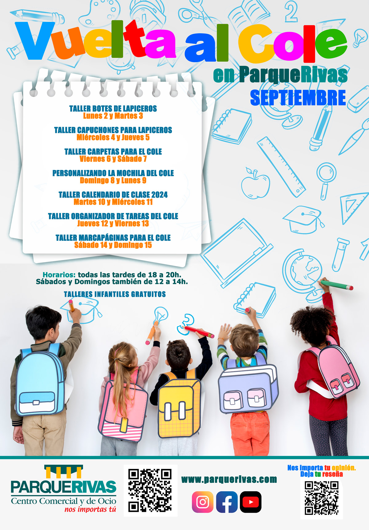 Vuelta al Cole en Septiembre en Parque Rivas